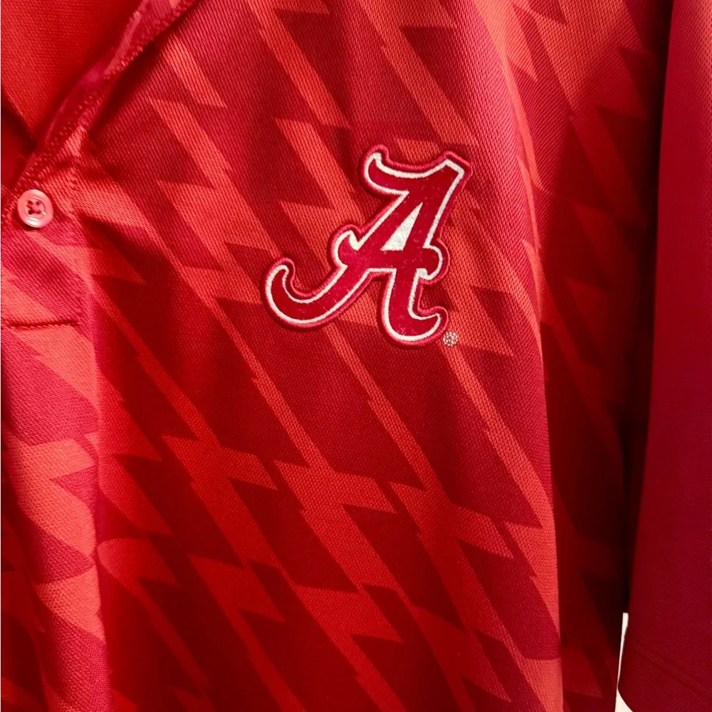 Univ of Alabama crimson houndstooth Nike team Issue Polo - Picture 3 of 5